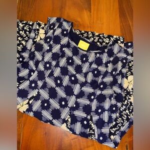 Anthropologie Maeve Indiga Navy/Floral Swing Dress Women’s Size S, Summer, Flowy